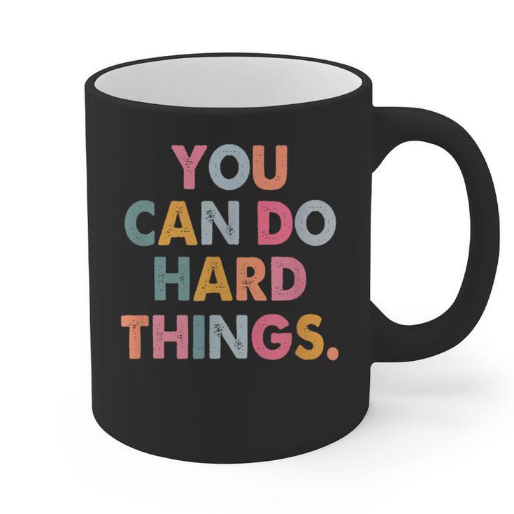 Test Day Teacher You Can Do Hard Things Women Kids Graphic Print Coffee Mug