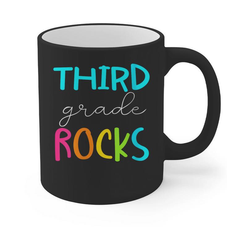 Third Grade Rocks Shirt Team 3rd Grade Teacher Graphic Print Coffee Mug