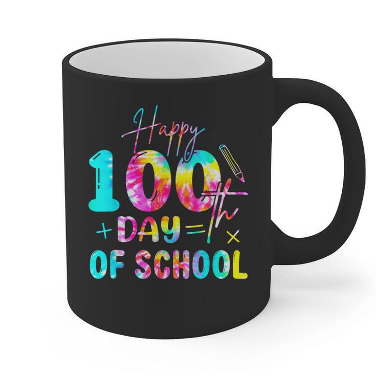 Tie Dye Happy 100th Day Of School Teacher Student 100 Days Graphic Print Coffee Mug