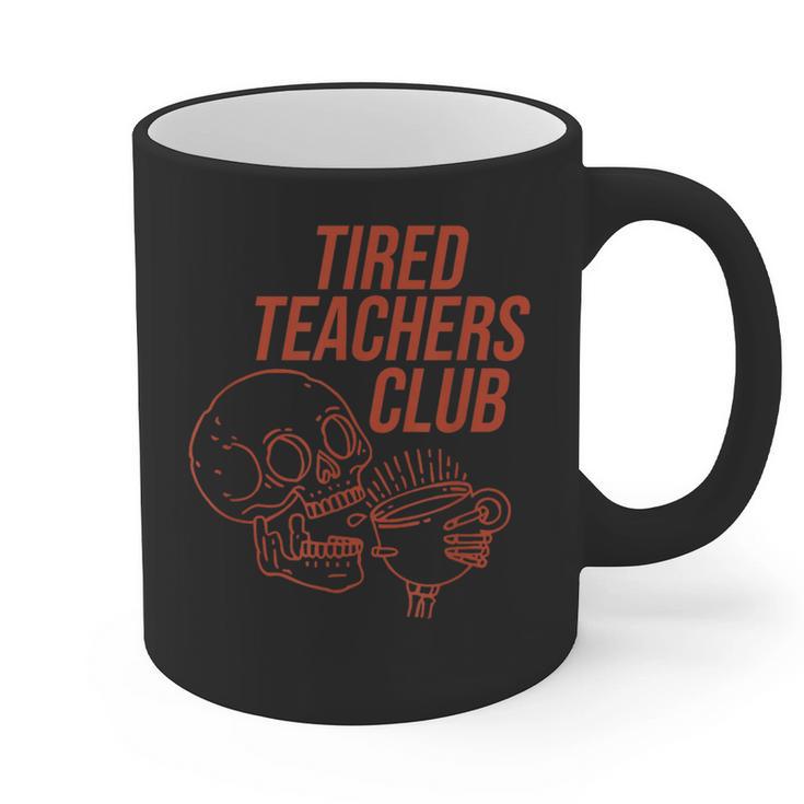 Tired Teachers Club Graphic Print Coffee Mug