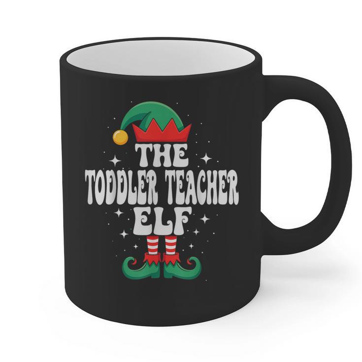 The Toddler Teacher Elf Christmas Matching Family Graphic Print Coffee Mug