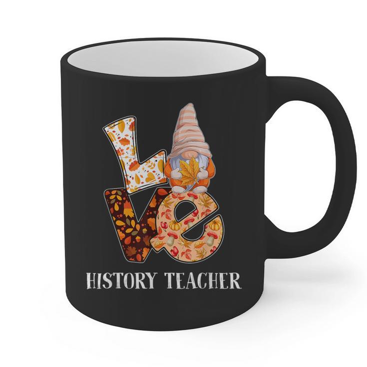 History Teacher Love Autumn Fall Gnome For Teachers For Men Women Graphic Print Coffee Mug
