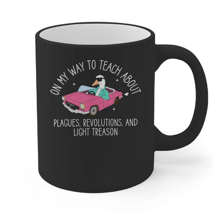 History Teacher Silly Goose Back To School Social Studies Graphic Print Coffee Mug