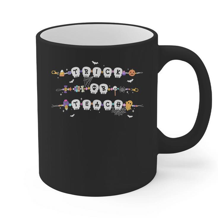 Trick Or Teach Spooky Teacher Happy Halloween Bracelet Graphic Print Coffee Mug