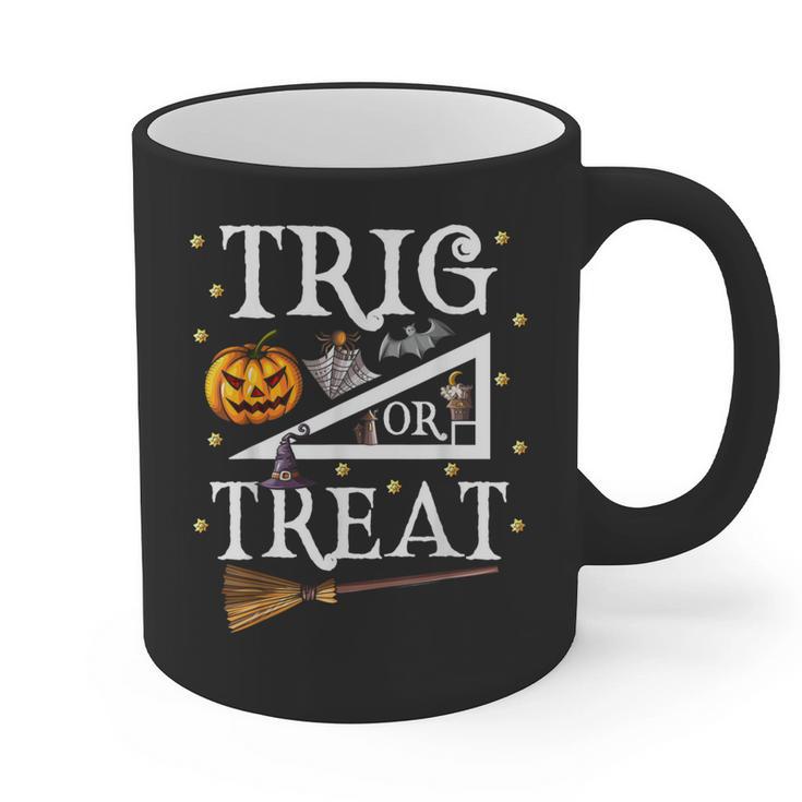 Trig Or Treat Shirt Halloween Math Teacher School College Men Women Kids Graphic Print Coffee Mug