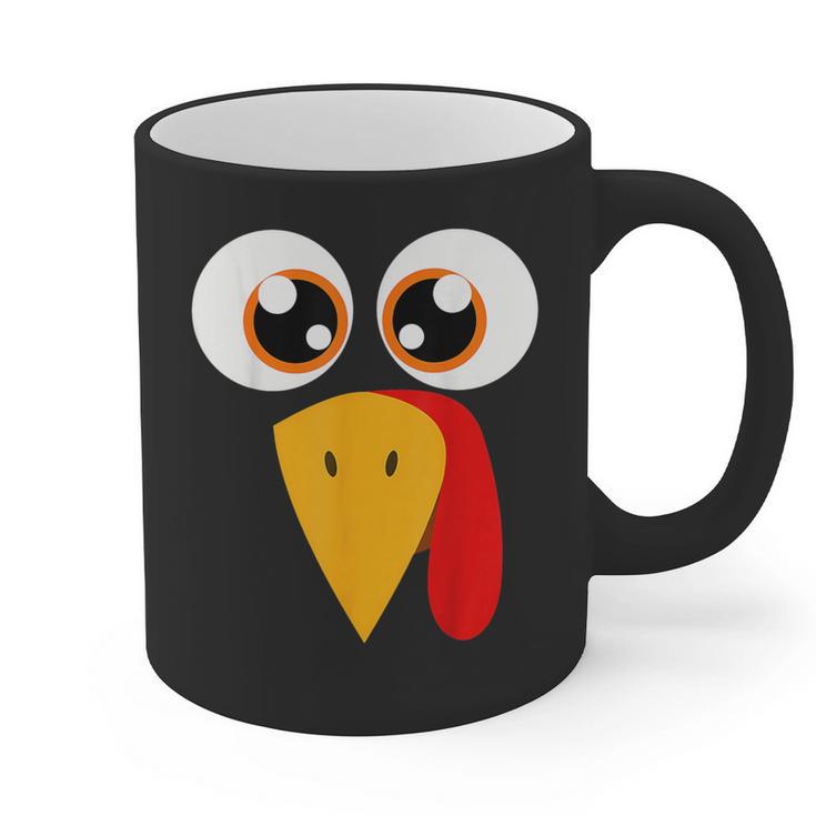 Turkey Face Halloween Costume Thanksgiving Teacher Nurse Graphic Print Coffee Mug