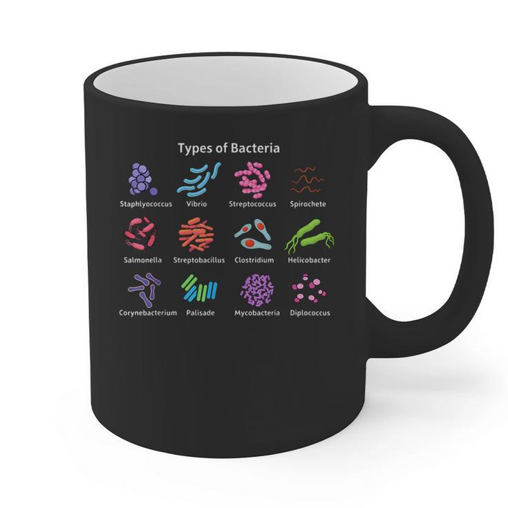 Types Of Bacteria Microbiologist Biology Science Teacher Graphic Print Coffee Mug