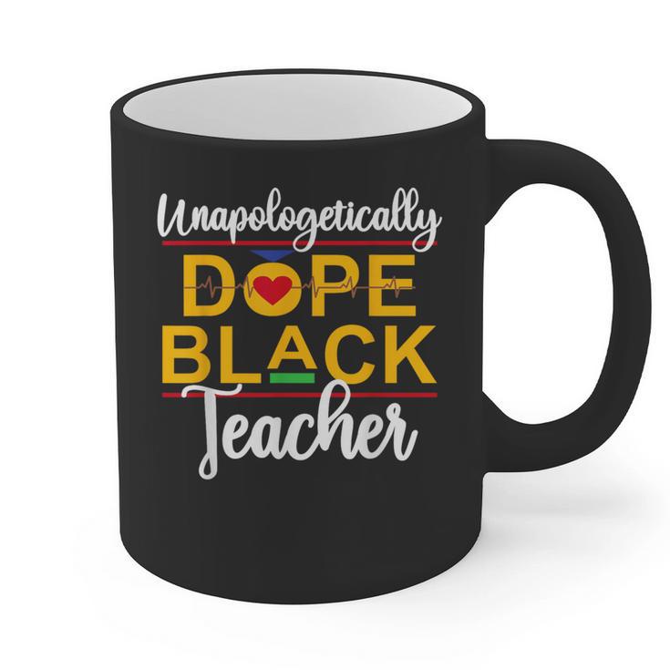 Unapologetic Dope Teacher African American Melanin Graphic Print Coffee Mug