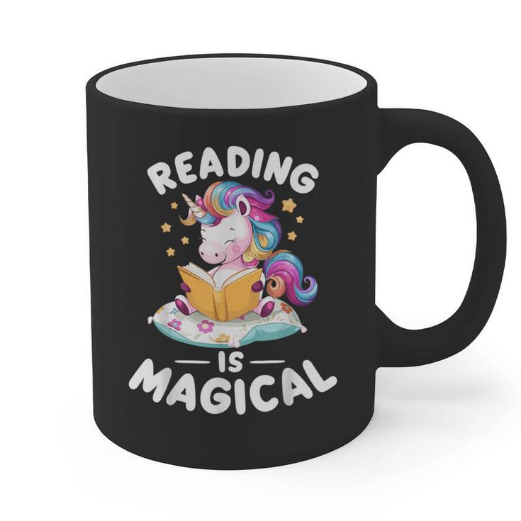 Unicorn Teacher Reading Is Magical Book Graphic Print Coffee Mug