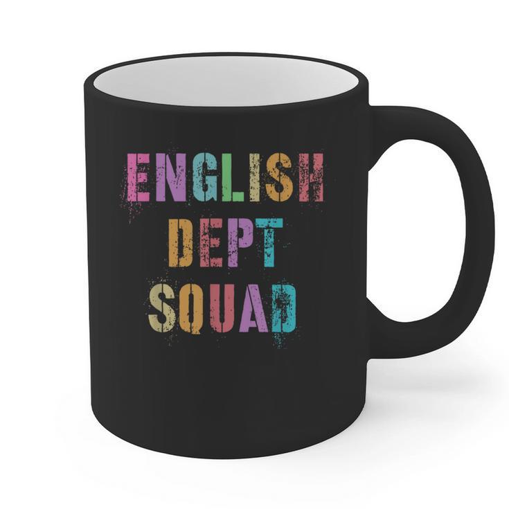 Vintage ENGLISH DEPT SQUAD Back To School Teacher Student Graphic Print Coffee Mug