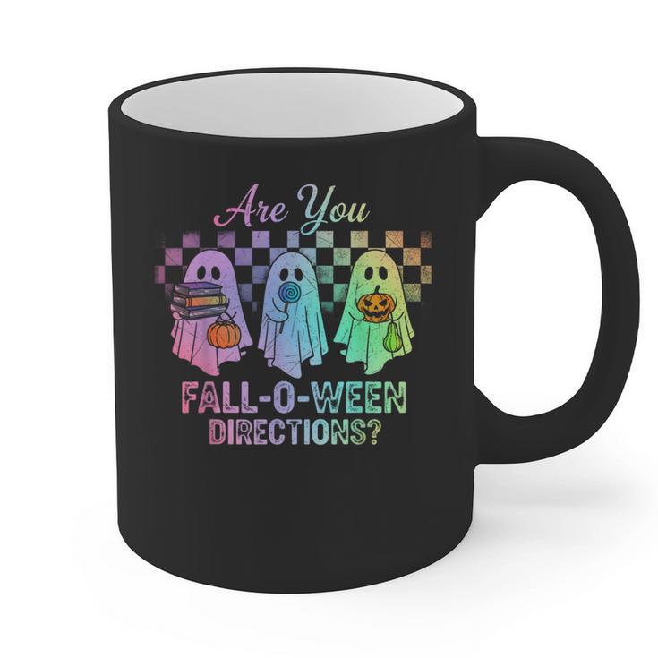 Vintage Are You Fall O Ween Directions Teacher Halloween Graphic Print Coffee Mug