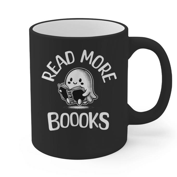 Vintage Halloween Teacher Women Reading Read More Books Graphic Print Coffee Mug