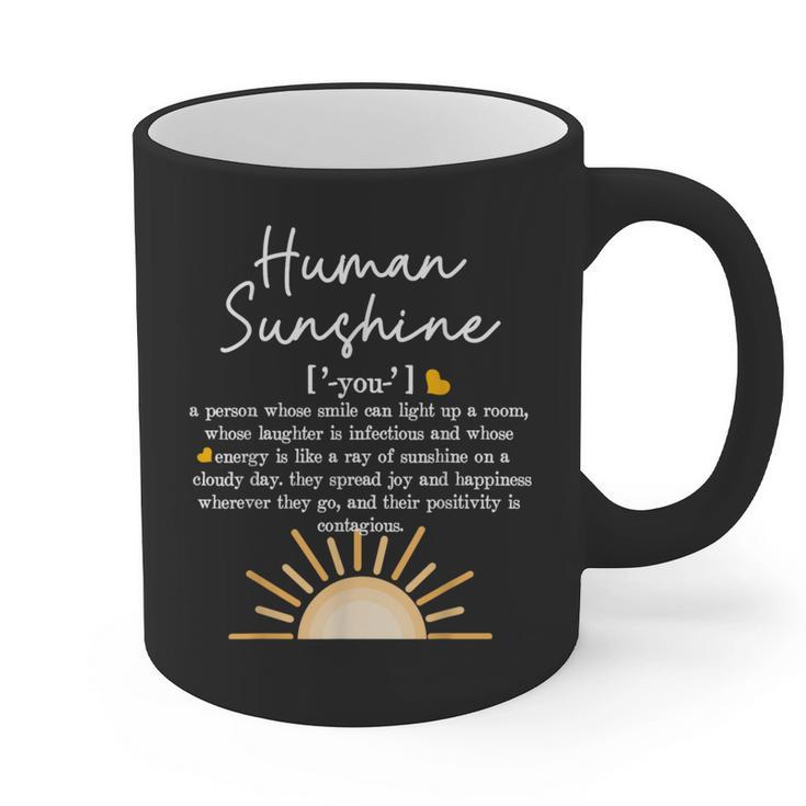 Vintage Human Sunshine Definition Teachers Mom Boss Women Graphic Print Coffee Mug