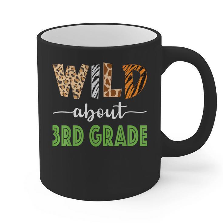 Wild About 3rd Grade Teacher Student Third Grade Zoo Safari Men Women Girls Kids Graphic Print Coffee Mug
