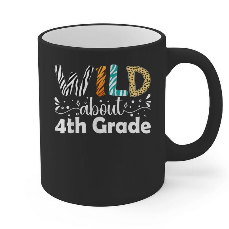 Wild About 4th Grade First Day Of School Teacher Student Graphic Print Coffee Mug