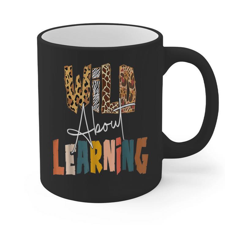 Wild About Learning Teacher Back To School Teaching Graphic Print Coffee Mug