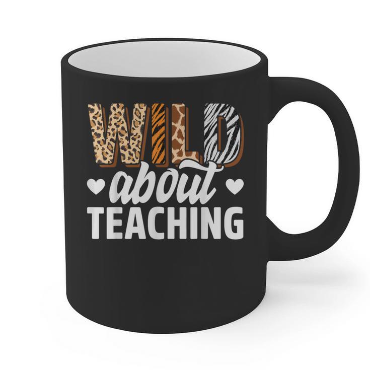 Wild About Teaching Teacher Teaching Back To School Graphic Print Coffee Mug