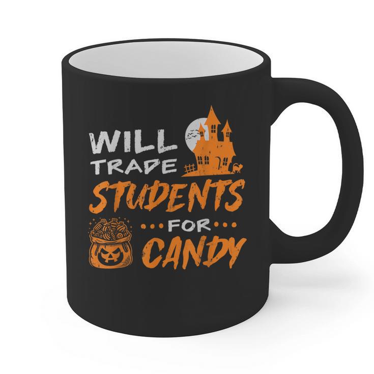 Will Trade Students For Candy Halloween Costume Teacher Graphic Print Coffee Mug