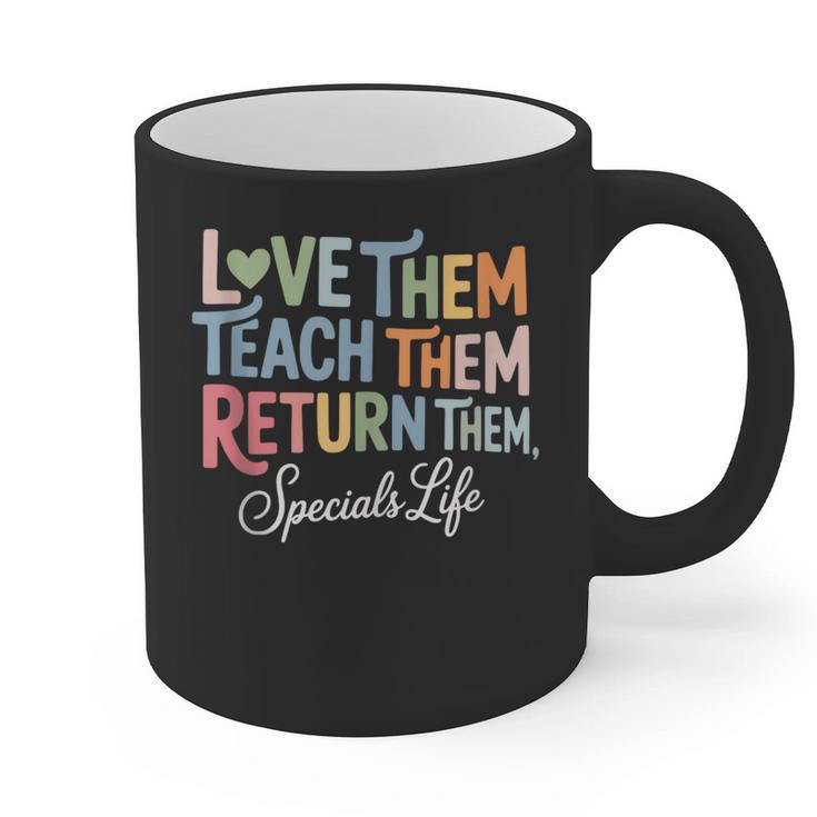 Women Teach Them Love Them Return Them Specials Teacher Life Graphic Print Coffee Mug