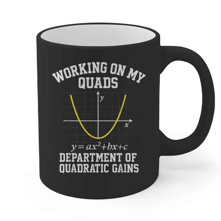 Working On My Quads Algebra Math Gym Teacher Graphic Print Coffee Mug