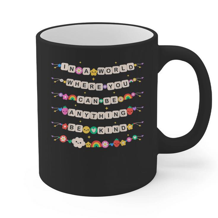 In A World Where You Can Be Anything Be Kind Girls Teachers Graphic Print Coffee Mug