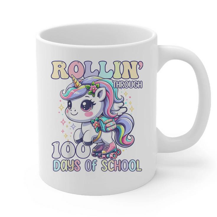 100 Days Of School Girls Teacher 100th Day Unicorn Outfit Graphic Print Coffee Mug