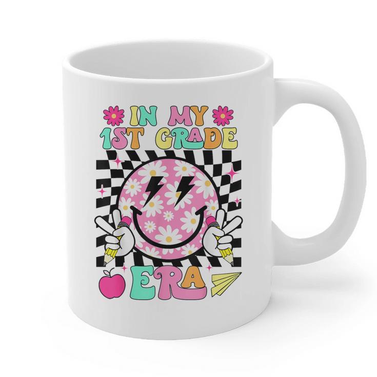 In My 1st Grade Era Smile Face Back To School Teacher Kid Graphic Print Coffee Mug