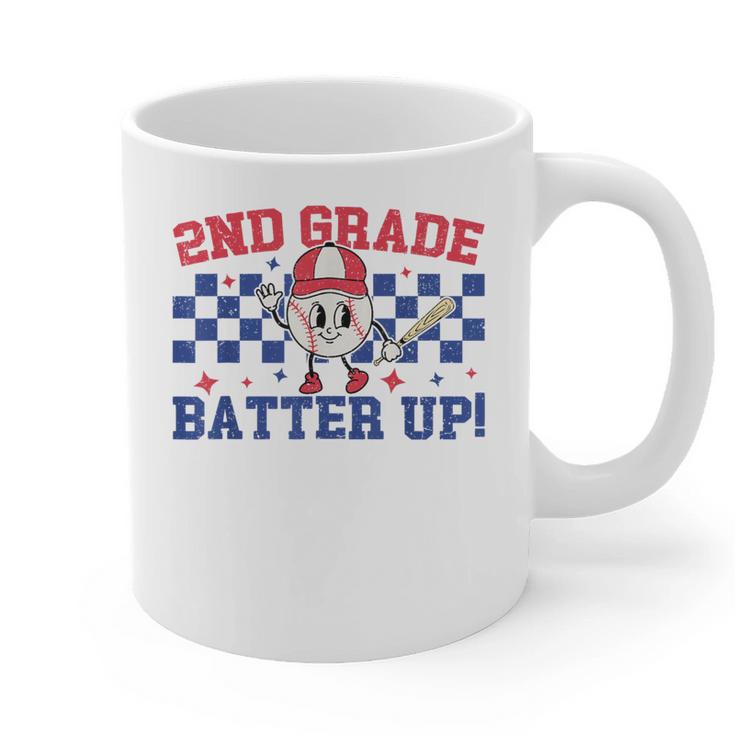 2nd Grade Batter Up Back To School Baseball Teacher Kids Graphic Print Coffee Mug