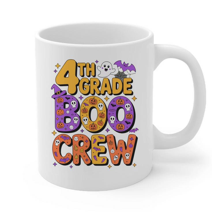 4th Grade Boo Crew Ghost Halloween Teacher Costume Graphic Print Coffee Mug