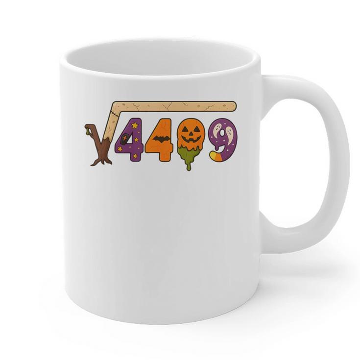67 Meme Math Teacher 6 7 Halloween Square Root 4489 Graphic Print Coffee Mug