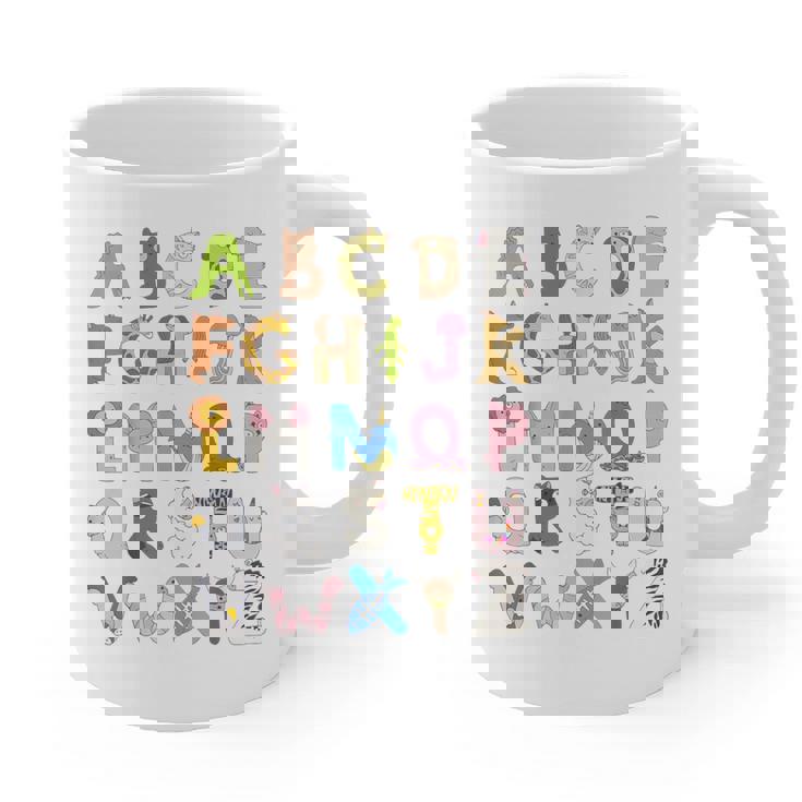 ABC Animals Alphabet Graphic Boys Girls Kindergarten Teacher Graphic Print Coffee Mug