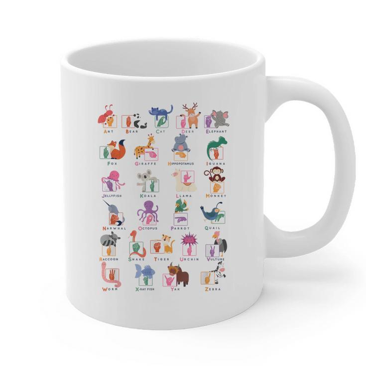 American Sign Language For Teachers ASL Alphabet Graphic Print Coffee Mug