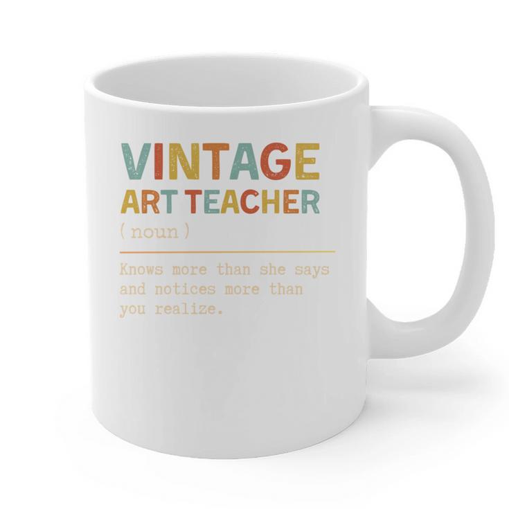 Art Teacher Definition Back To School First Day Graphic Print Coffee Mug