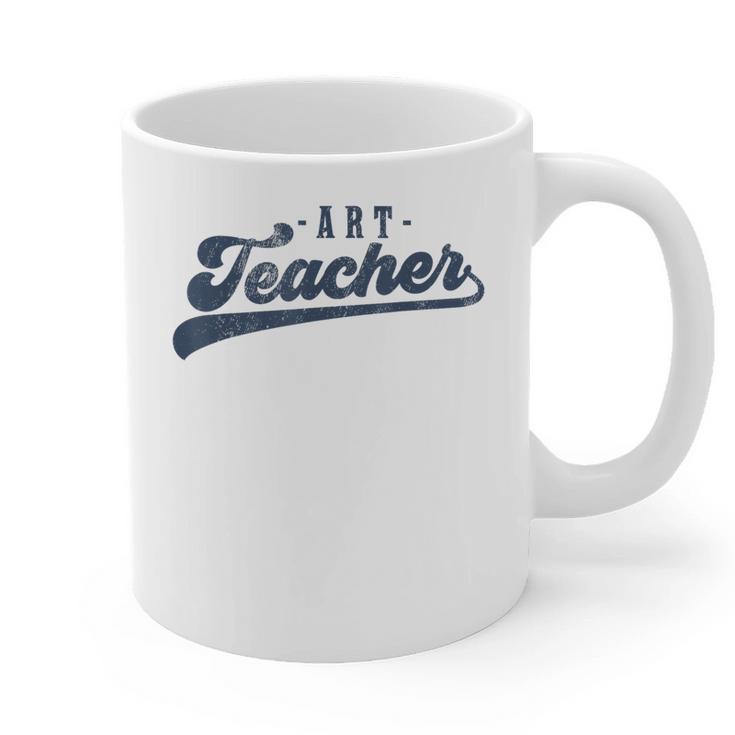 Art Teacher Men Women Cute Vintage Graphic Art Teacher Graphic Print Coffee Mug