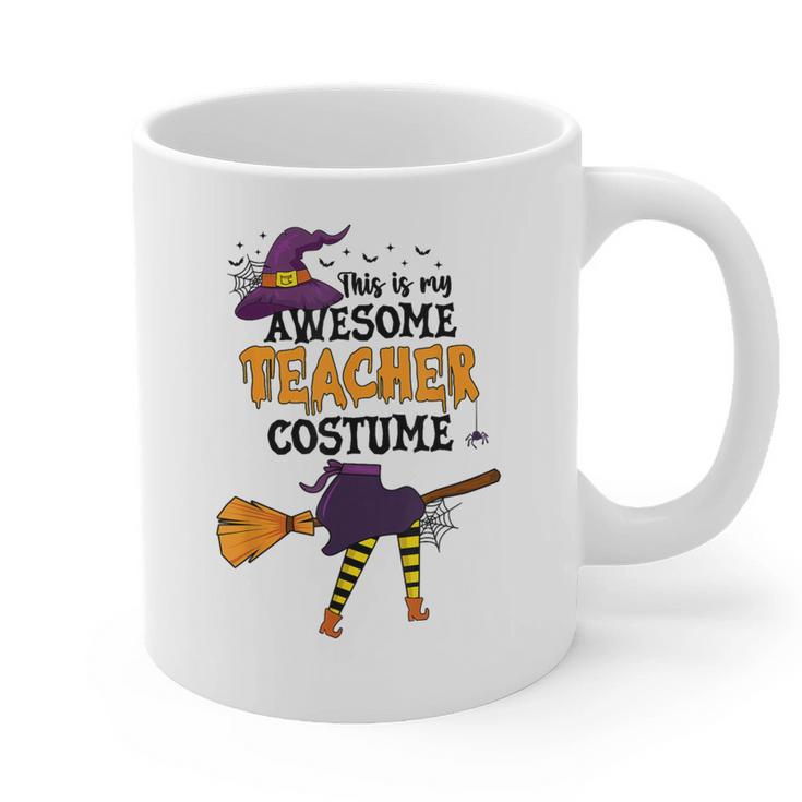 This Is My Awesome Teacher Costume Halloween Witch Graphic Print Coffee Mug