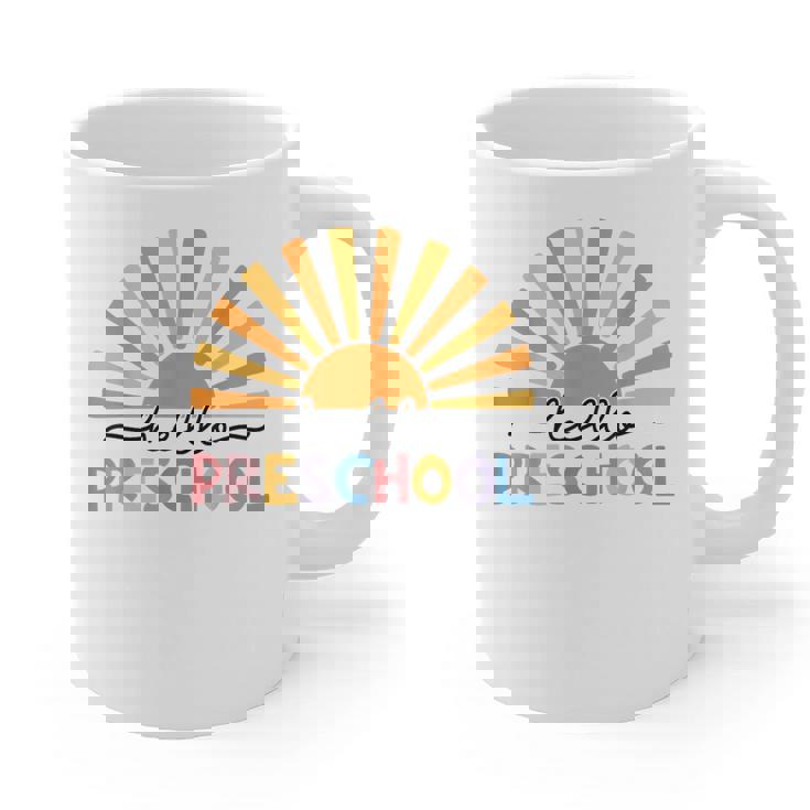 Back To School Hello Preschool For Kids Teacher Women Graphic Print Coffee Mug, trending gift