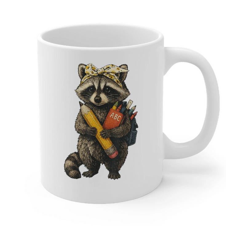 Back To School Raccoon Teachers Student Kids Graphic Print Coffee Mug