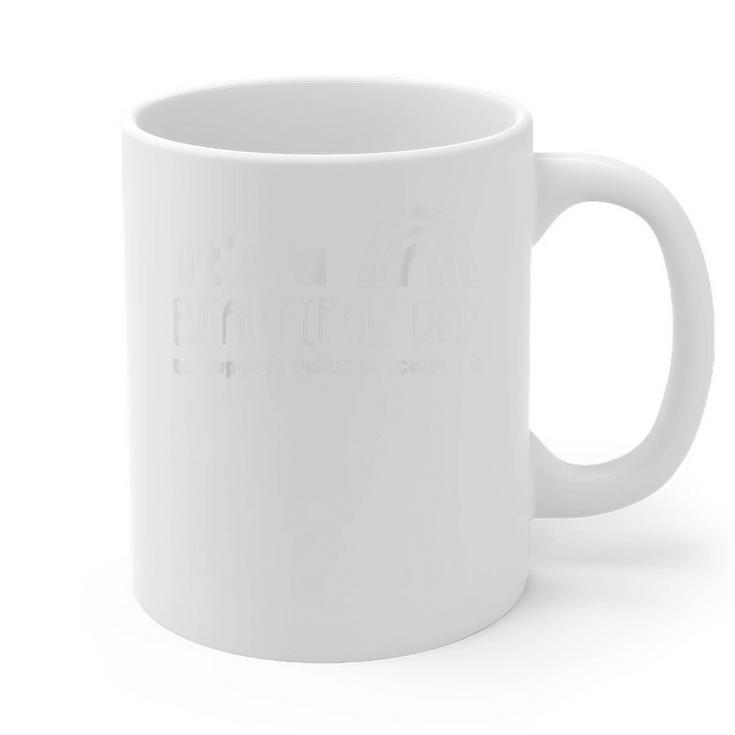 Beautiful Day To Support Public Education Teacher Red For Ed Graphic Print Coffee Mug
