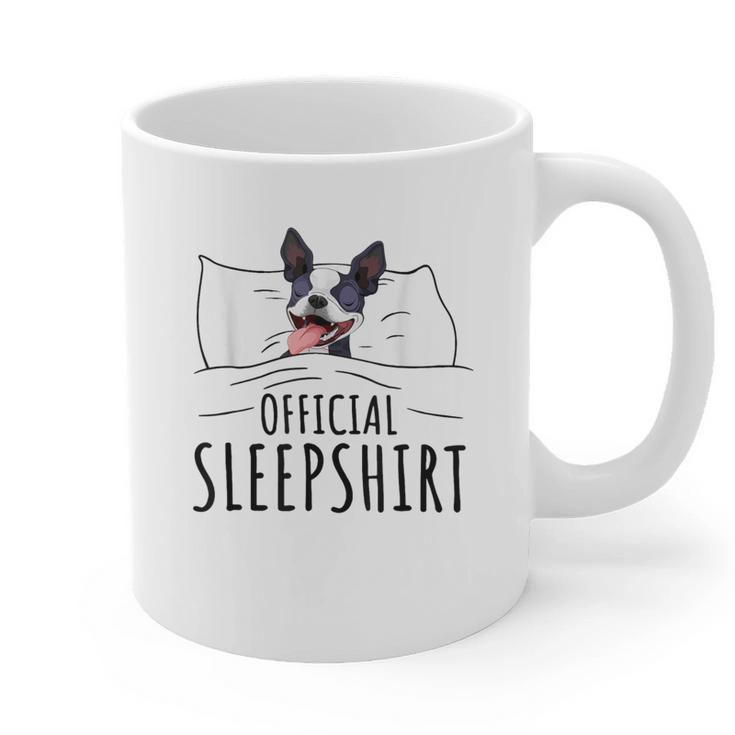 Boston Terrier Dog Lovers Sleepshirt Apparel Men Women Graphic Print Coffee Mug, trending gift