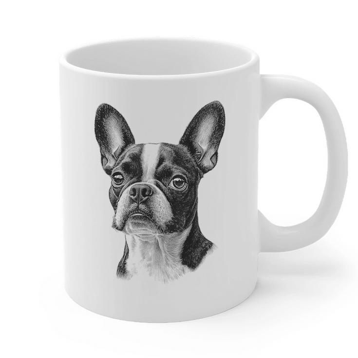 Boston Terrier Dog Motif Pet Illustration Boston Terrier For Men Women Kids Graphic Print Coffee Mug