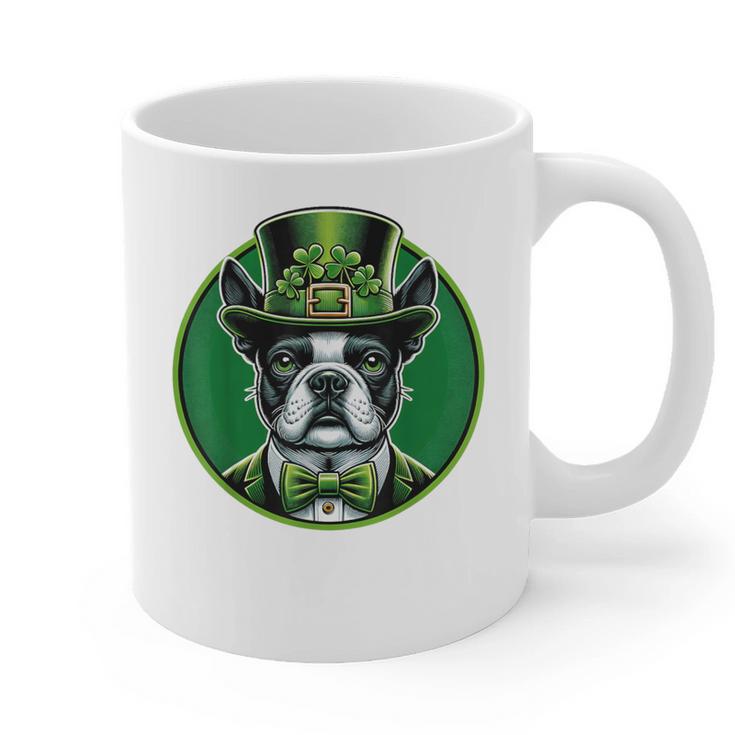 Boston Terrier Dog St Patricks Day Irish Pet Lover Men Women Kids Graphic Print Coffee Mug
