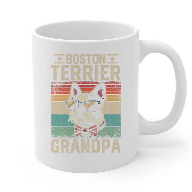 Boston Terrier Grandpa Dog Lover Father's Day Premium Graphic Print Coffee Mug