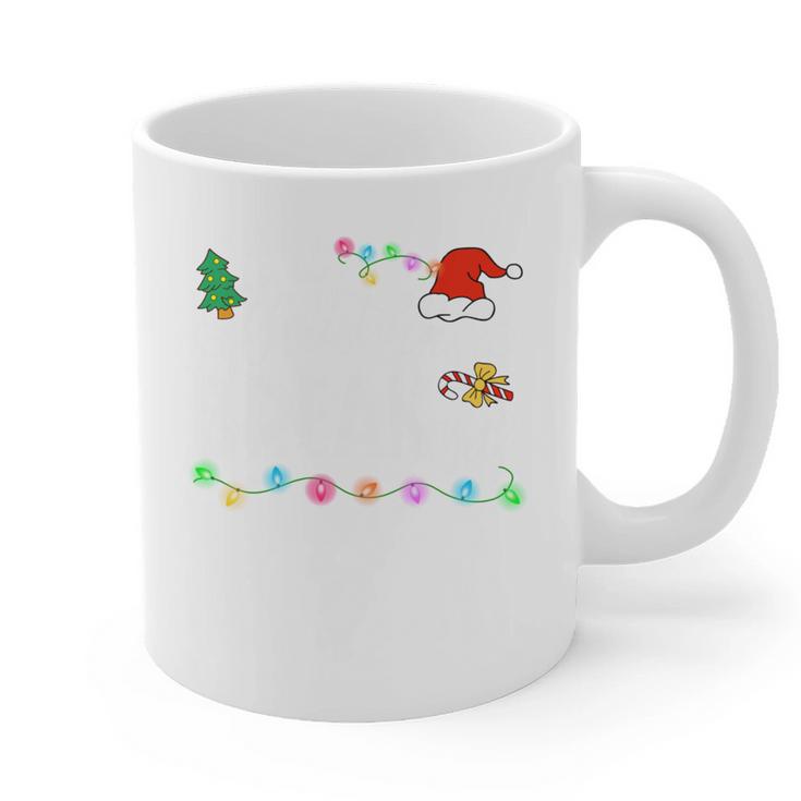 Is It Christmas Break Yet Teacher Xmas Light Santa Hat Graphic Print Coffee Mug