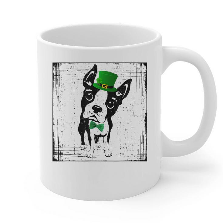 Cool Saint Patrick's Boston Terrier T Shirt For Dogs Lovers Graphic Print Coffee Mug, trending gift
