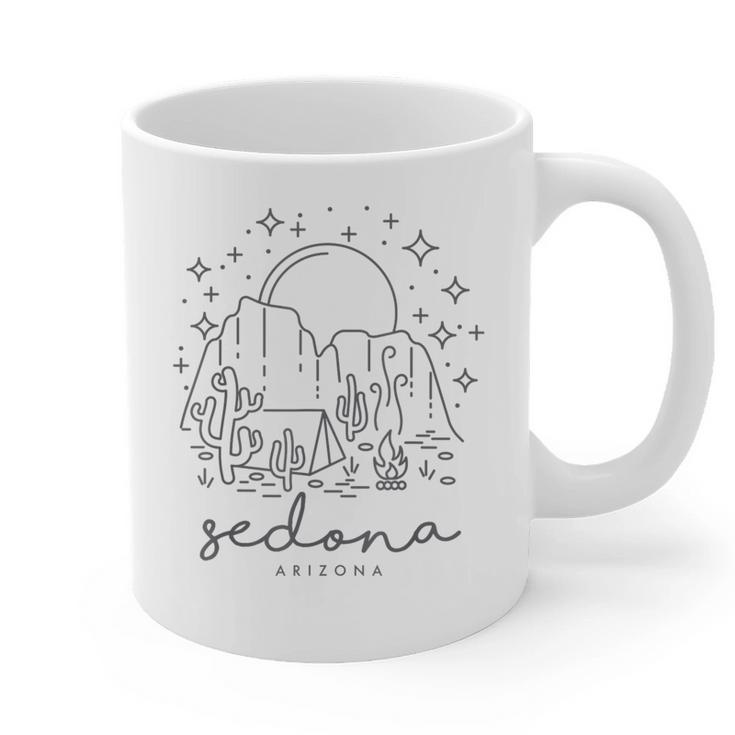 Cool Vintage Cactus Sedona Arizona Camping Souvenir Graphic Print Coffee Mug, trending gift
