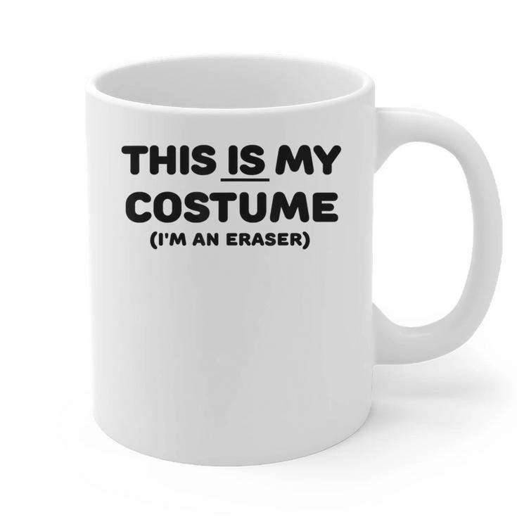 THIS IS MY COSTUME Eraser Teacher Halloween Costume Graphic Print Coffee Mug