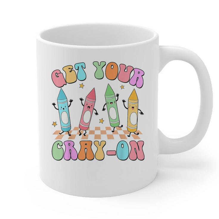 Get Your Cray-On Preschool Teacher Kindergarten Teacher Graphic Print Coffee Mug