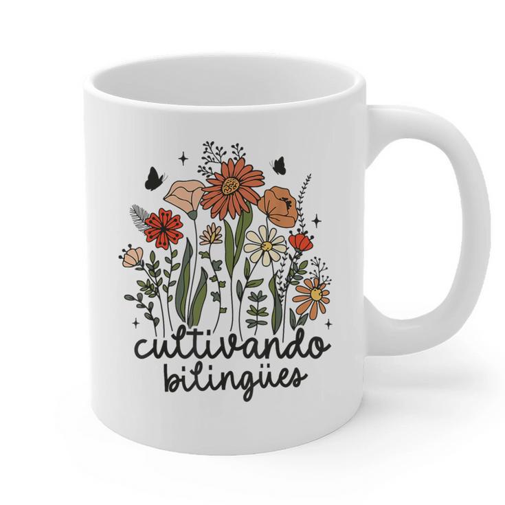 Cultivando Bilingues Dual Language Crew Bilingual Teacher Men Women Girls Kids Graphic Print Coffee Mug