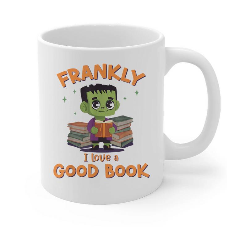 Cute Halloween Teacher Librarian Frankenstein Reading Books Graphic Print Coffee Mug