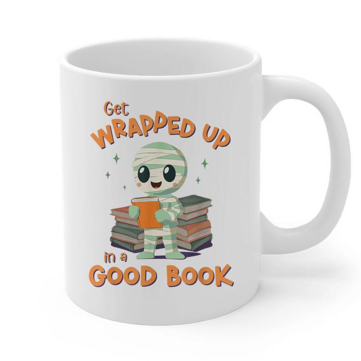 Cute Halloween Teacher Librarian Mummy Reading Books Graphic Print Coffee Mug
